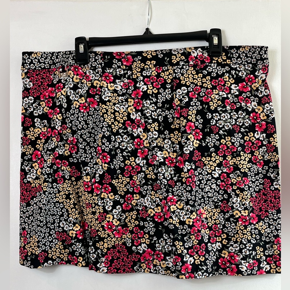 Rafaella Women's Supreme Stretch Floral Multicolor Pull-on Lined Skort SZ XXL